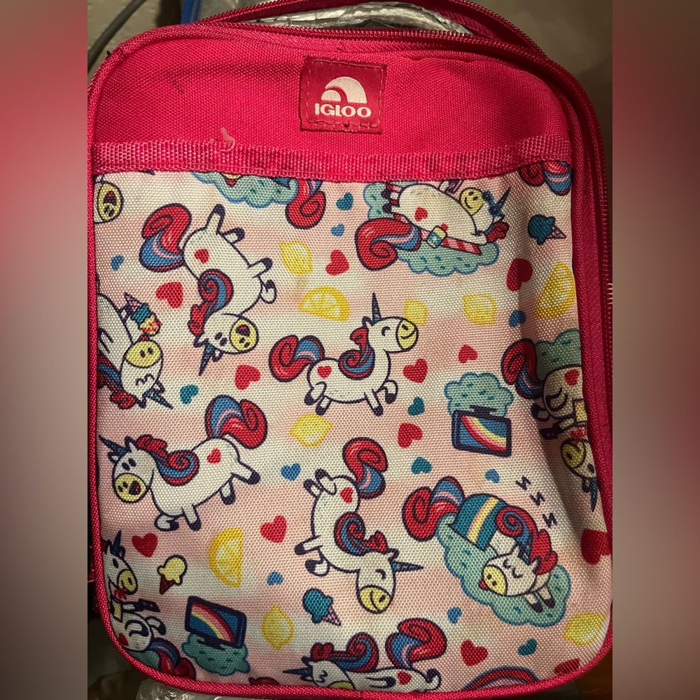 Igloo Pink and Red Unicorn Lunch Bag